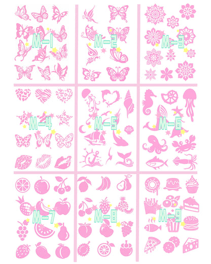 100/200/500 Sheets DIY Glitter Tattoos-Bulk Order