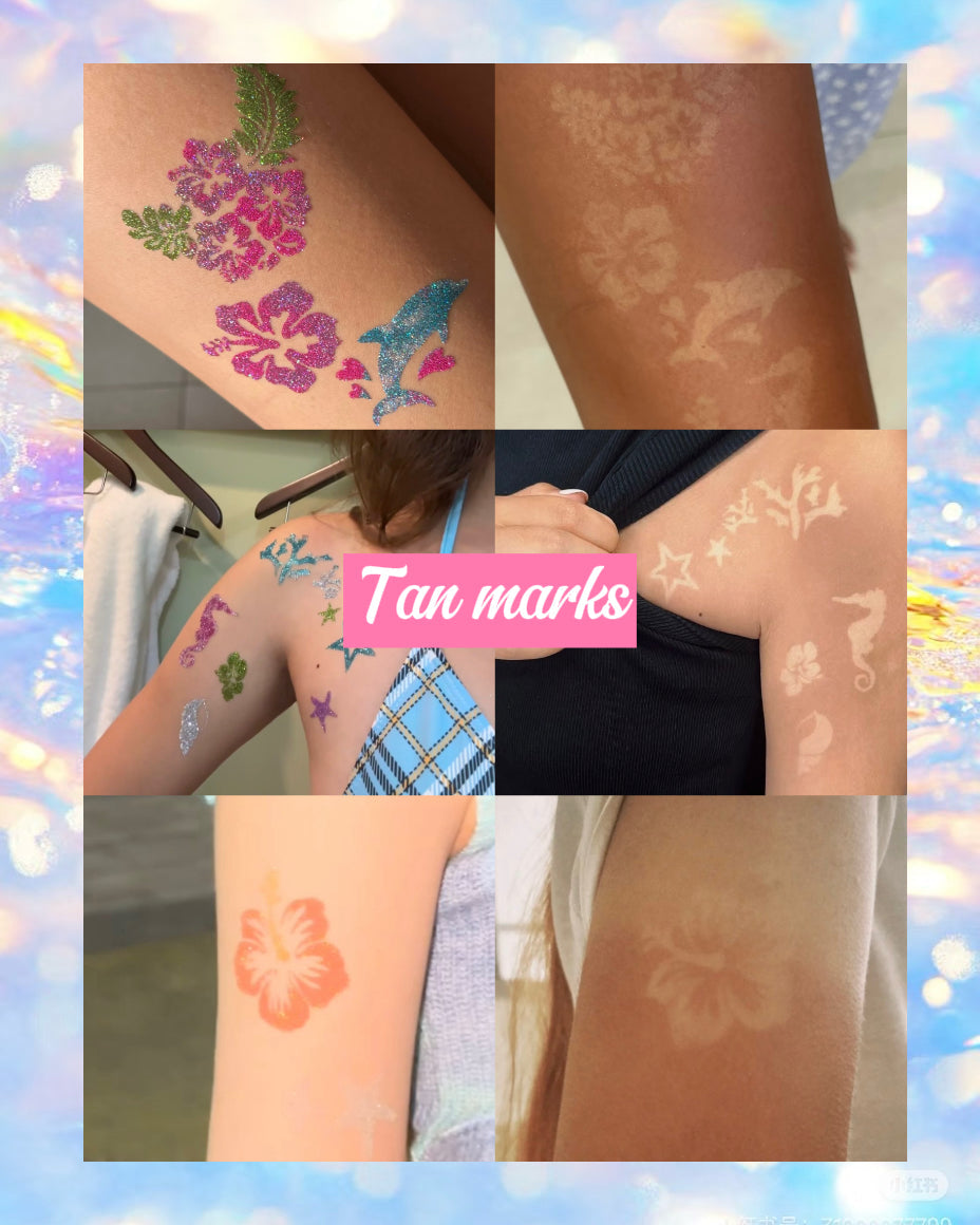 6 Sheets Set DIY Glitter Tattoos- M series