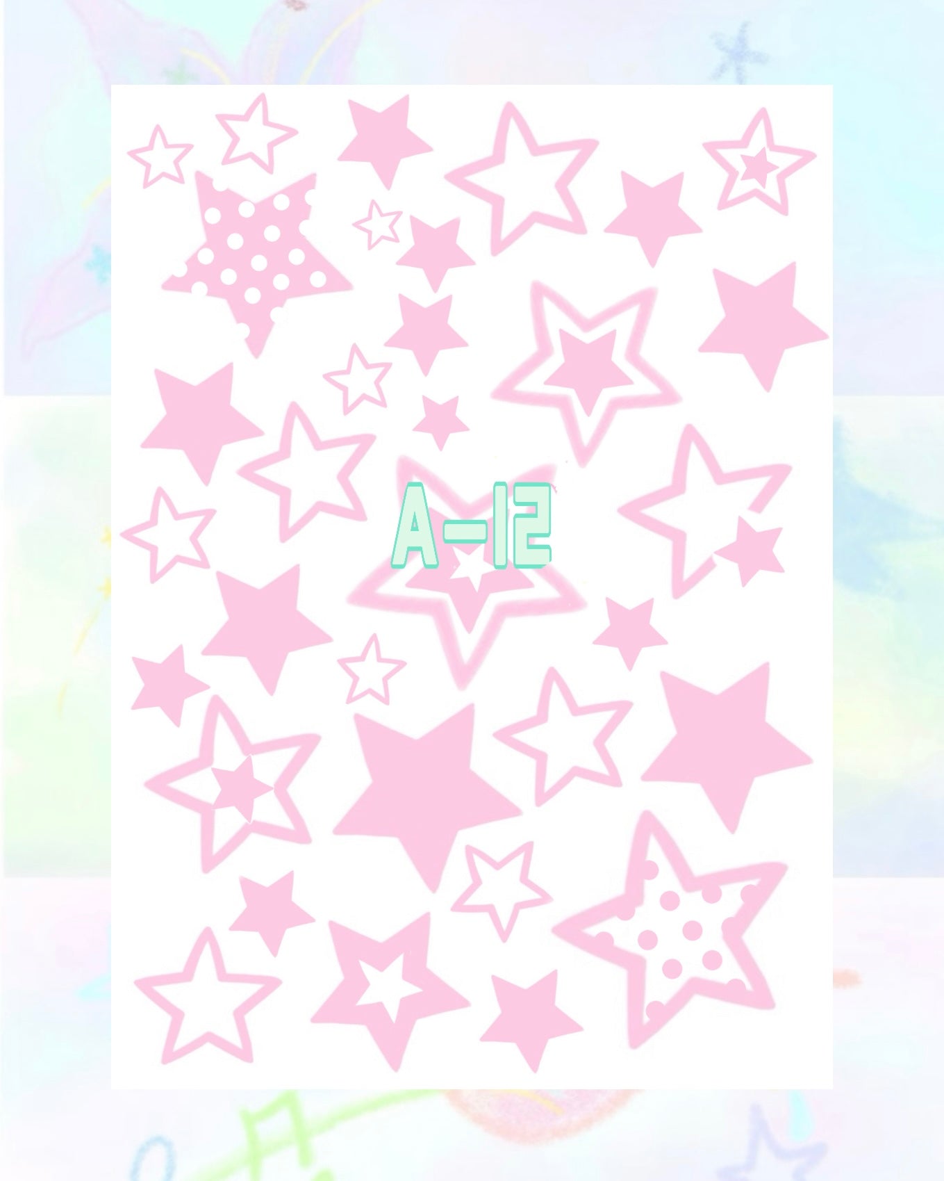 1 Sheet DIY Glitter Tattoos-A series