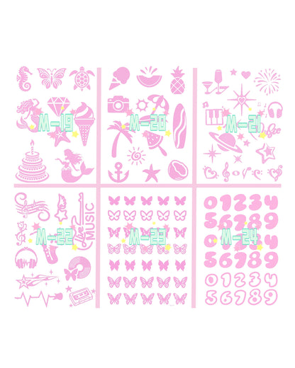 100/200/500 Sheets DIY Glitter Tattoos-Bulk Order